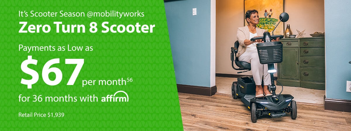 Zero Turn 8 Scooter for $67/mth