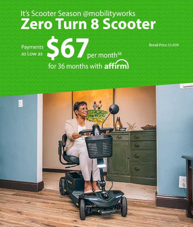 Zero Turn 8 Scooter for $67/mth