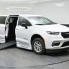 White Chrysler Pacifica with BraunAbility Side Entry Automatic In Floor conversion