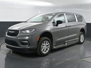 Grey Chrysler Pacifica with BraunAbility Side Entry Automatic Fold Out conversion
