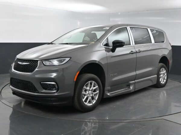 Grey Chrysler Pacifica with BraunAbility Side Entry Automatic Fold Out conversion