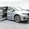 Silver Honda Odyssey with BraunAbility Side Entry Automatic In Floor conversion