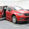 Red Chrysler Pacifica with BraunAbility Side Entry Automatic Fold Out conversion