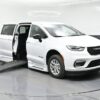 White Chrysler Pacifica with BraunAbility Side Entry Automatic Fold Out conversion