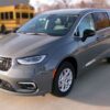 Grey Chrysler Pacifica with BraunAbility Rear Entry Manual Fold Out conversion