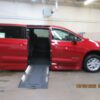 Red Chrysler Pacifica with BraunAbility Side Entry Automatic Fold Out conversion