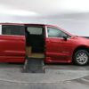 Red Chrysler Pacifica with BraunAbility Side Entry Automatic Fold Out conversion