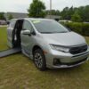 Silver Honda Odyssey with BraunAbility Side Entry Automatic In Floor conversion