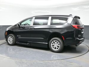 Black Chrysler Pacifica with BraunAbility Side Entry Automatic Fold Out conversion