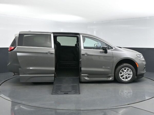 Grey Chrysler Pacifica with BraunAbility Side Entry Automatic Fold Out conversion