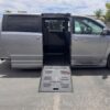 Silver Dodge Grand Caravan with BraunAbility Side Entry Automatic Fold Out conversion