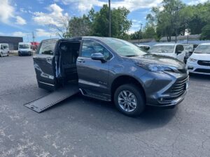 Grey Toyota Sienna with BraunAbility Side Entry Automatic In Floor conversion