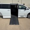 White Dodge Grand Caravan with BraunAbility Side Entry Automatic Fold Out conversion