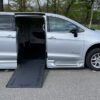 Silver Chrysler Pacifica with BraunAbility Side Entry Automatic In Floor conversion