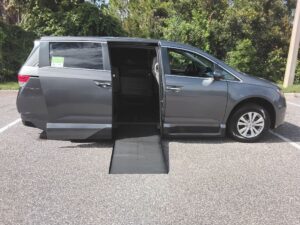 Grey Honda Odyssey with Vantage Mobility Side Entry Automatic In Floor conversion