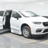 White Chrysler Pacifica with BraunAbility Side Entry Automatic Fold Out conversion