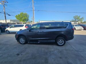 Grey Chrysler Pacifica with BraunAbility Side Entry Automatic Fold Out conversion