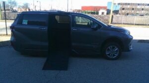 Grey Toyota Sienna with BraunAbility Side Entry Automatic Fold Out conversion