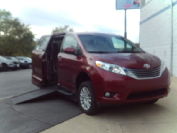 Red Toyota Sienna with Vantage Mobility Side Entry Automatic In Floor conversion