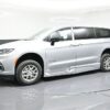 Silver Chrysler Pacifica with BraunAbility Side Entry Automatic In Floor conversion