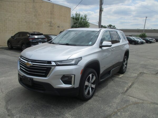 Silver Chevrolet Traverse with BraunAbility Side Entry Automatic In Floor conversion