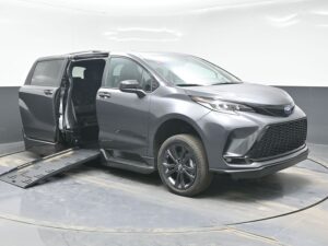 Grey Toyota Sienna with BraunAbility Side Entry Automatic Fold Out conversion