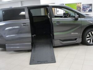 Grey Honda Odyssey with BraunAbility Side Entry Automatic In Floor conversion
