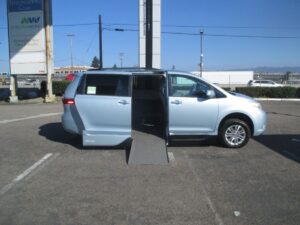 Blue Toyota Sienna with Vantage Mobility Side Entry Automatic In Floor conversion
