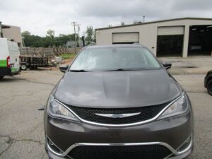 Grey Chrysler Pacifica with BraunAbility Side Entry Automatic In Floor conversion