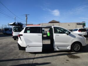 White Toyota Sienna with Vantage Mobility Side Entry Automatic In Floor conversion