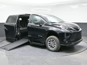 Black Toyota Sienna with BraunAbility Side Entry Automatic In Floor conversion