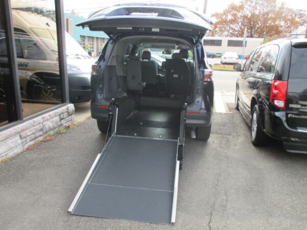 Blue Toyota Sienna with Driverge Rear Entry Manual Fold Out conversion