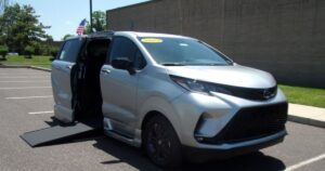 Silver Toyota Sienna with Vantage Mobility Side Entry Automatic In Floor conversion