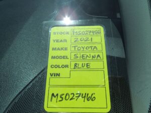 Blue Toyota Sienna with Vantage Mobility Side Entry Automatic In Floor conversion