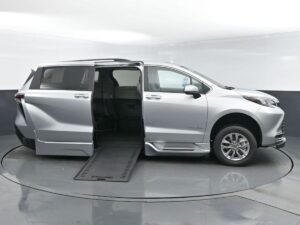 Silver Toyota Sienna with BraunAbility Side Entry Automatic In Floor conversion