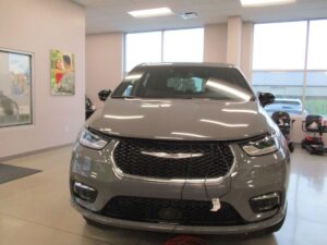 Grey Chrysler Pacifica with Driverge Side Entry Automatic Fold Out conversion