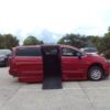 Red Chrysler Pacifica with BraunAbility Side Entry Automatic Fold Out conversion