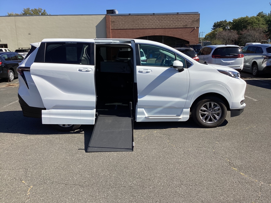 White Toyota Sienna with Vantage Mobility Side Entry Manual In Floor conversion
