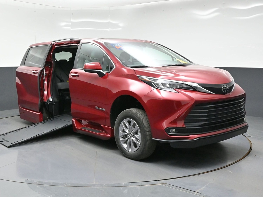 Red Toyota Sienna with BraunAbility Side Entry Automatic In Floor conversion