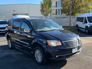 Blue Chrysler Town and Country with BraunAbility Side Entry Automatic Fold Out conversion