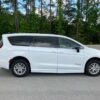 White Chrysler Pacifica with BraunAbility Side Entry Automatic Fold Out conversion