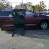 Red Chrysler Pacifica with BraunAbility Side Entry Automatic Fold Out conversion