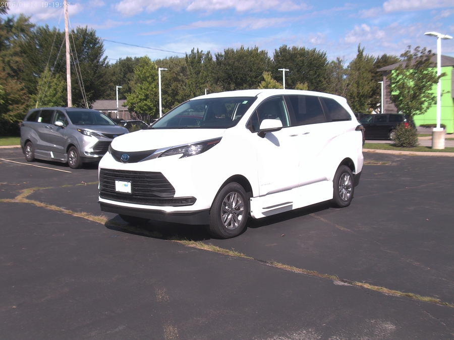 White Toyota Sienna with Vantage Mobility Side Entry Manual In Floor conversion