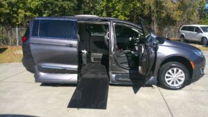 Grey Chrysler Pacifica with Vantage Mobility Side Entry Automatic In Floor conversion