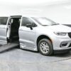 Silver Chrysler Pacifica with BraunAbility Side Entry Automatic Fold Out conversion