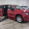 Red Chrysler Voyager with BraunAbility Side Entry Automatic Fold Out conversion