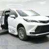 White Toyota Sienna with BraunAbility Side Entry Automatic Fold Out conversion