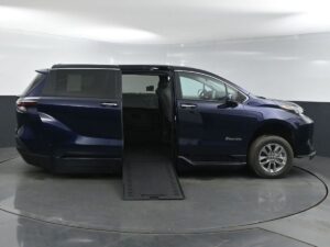 Blue Toyota Sienna with BraunAbility Side Entry Automatic In Floor conversion