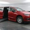 Red Chrysler Pacifica with BraunAbility Side Entry Automatic Fold Out conversion