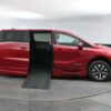 Red Honda Odyssey with BraunAbility Side Entry Automatic In Floor conversion